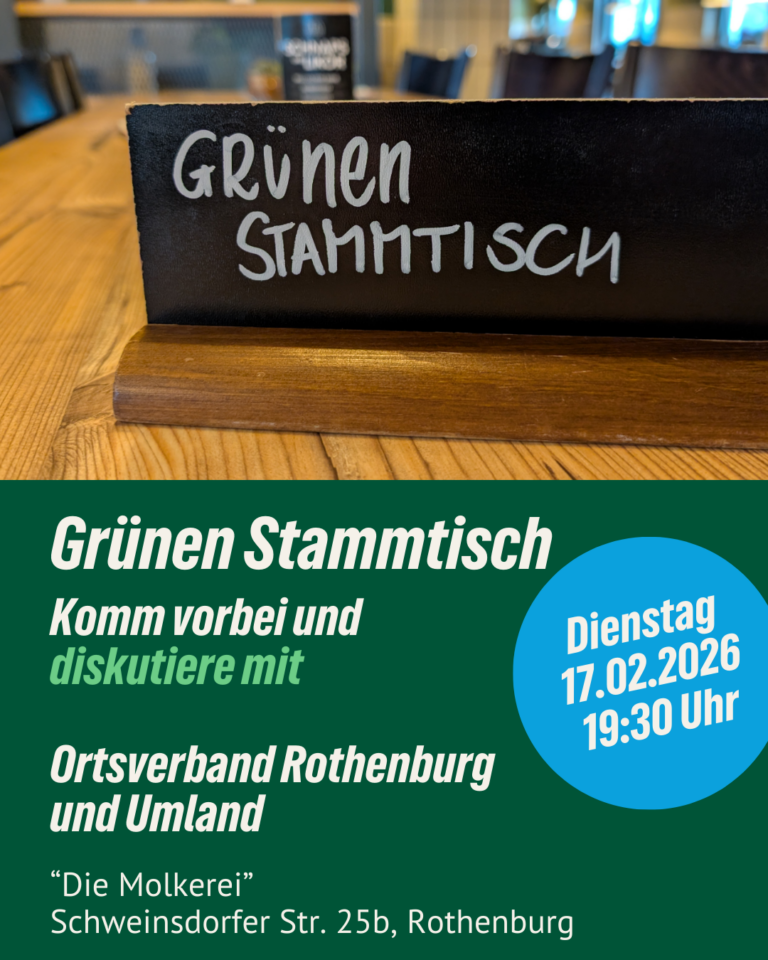 Grünen Stammtisch am 17. Februar 2026 in der Molkerei
