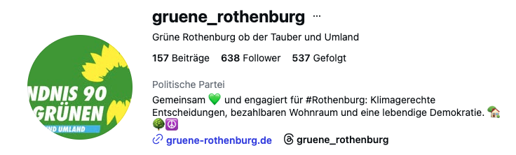 Über 630 Follower auf Instagram